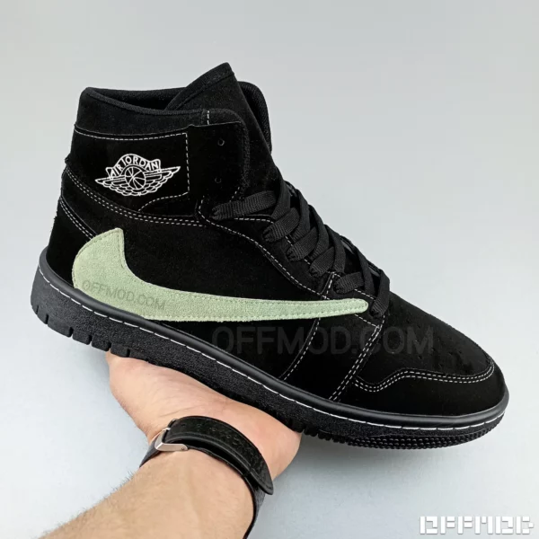 کتونی نایک ایر جردن Nike Air Jordan 1 Travis مشکی سبز