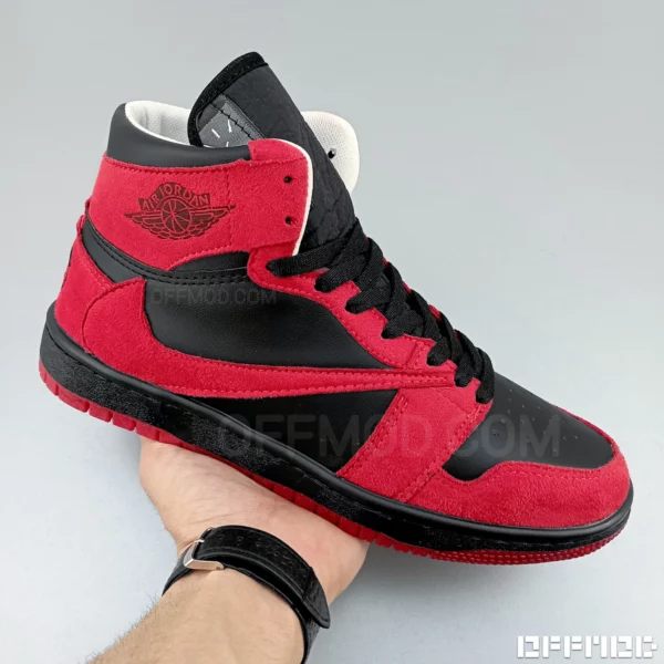 کتونی نایک ایر جردن Nike Air Jordan 1 Travis مشکی قرمز